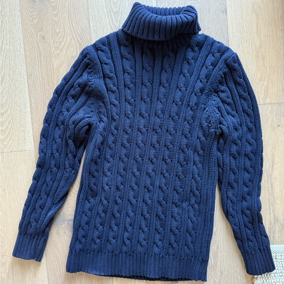 Lands End 100% cotton heavy cable knit sweater - Picture 2 of 6